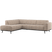 WOOOD Statement Hoekbank Links - Polyester - Lichtbruin Melange