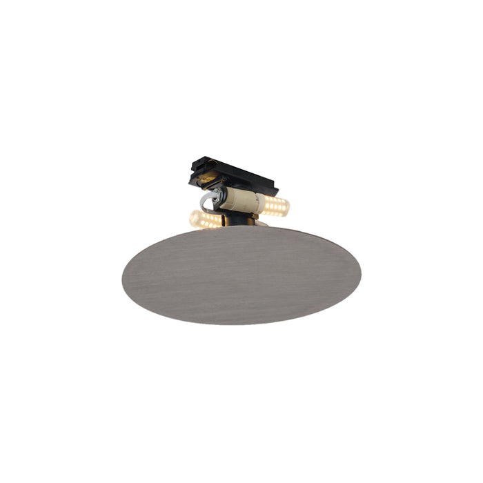QAZQA Moderne plafondlamp gunmetal voor railsysteem 1-fase 2-lichts -