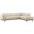 WOOOD Statement Hoekbank Rechts - Polyester - Beige Melange