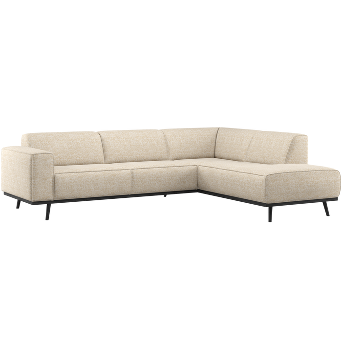 WOOOD Statement Hoekbank Rechts - Polyester - Beige Melange
