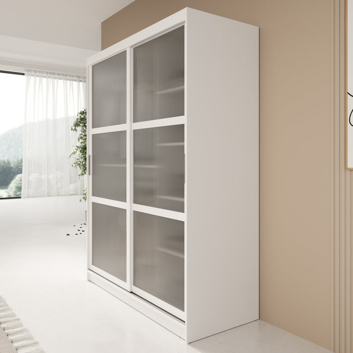 Meubella - Kledingkast Fessaro - Wit - 150 cm