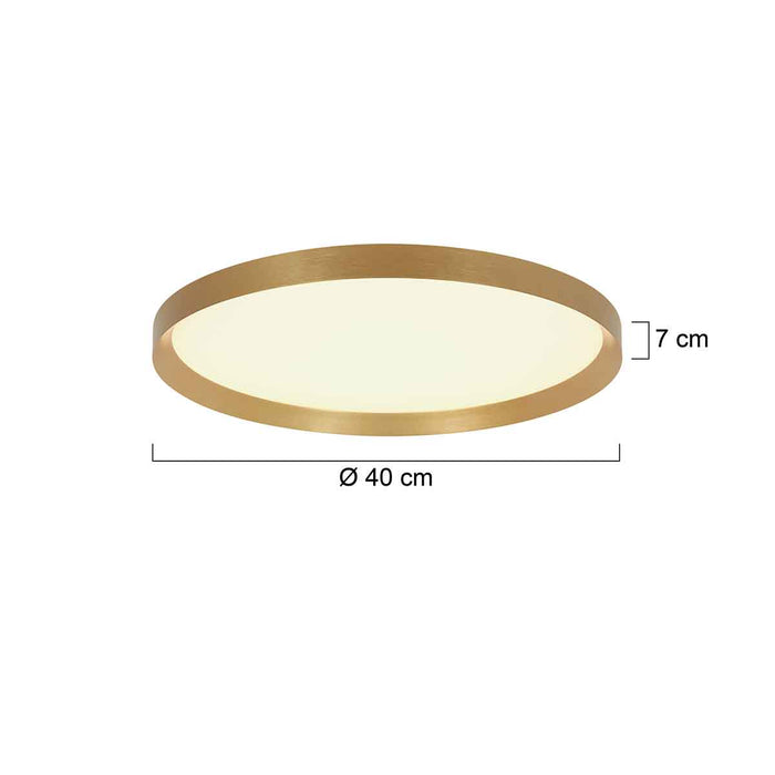Steinhauer - plafonniere - Flady - goud - kunststof metaal - Ø 40cm -