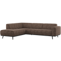 WOOOD Statement Hoekbank Links - Polyester - Bruin Melange