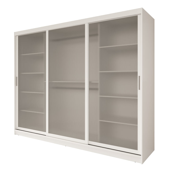 Meubella - Kledingkast Fessaro - Wit - 250 cm