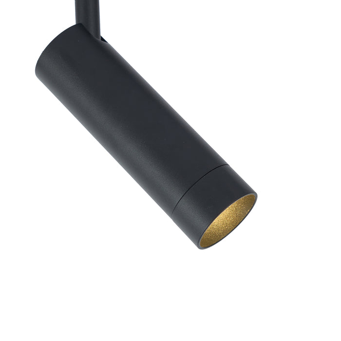 QAZQA Moderne spot zwart voor railsysteem 1-fase GU10 35mm - Slimline