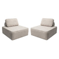 sweeek - Fauteuils boucléstof 1 zitplaats (set van 2)