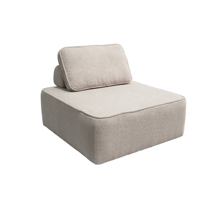 sweeek - Fauteuils boucléstof 1 zitplaats (set van 2)
