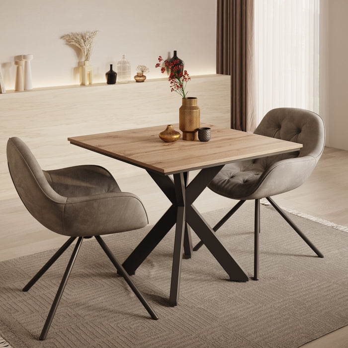 Meubella - Eetkamertafel Pacey - Eiken - 90 cm