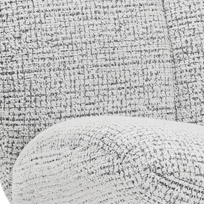 Bronx71 Draaifauteuil Moira gemêleerde stof off white| zwart