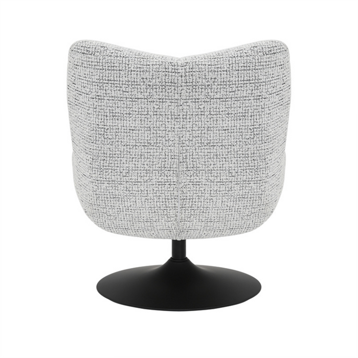 Bronx71 Draaifauteuil Moira gemêleerde stof off white| zwart