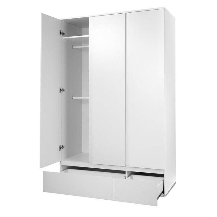 Calicosy - Kast Met 3 deuren en 2 laden - Wit - B120 x H191 cm