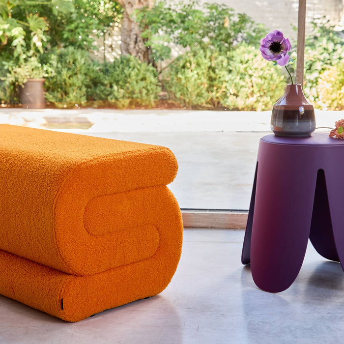 sweeek - Designbank boucléstof 1-2 zitplaatsen