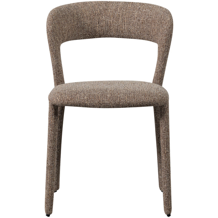 WOOOD Noble Eetkamerstoelen - Polyester - Zand Melange - Set van 2