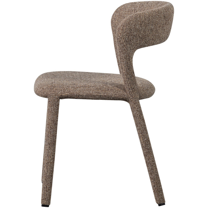 WOOOD Noble Eetkamerstoelen - Polyester - Zand Melange - Set van 2