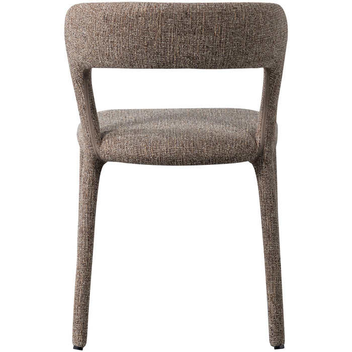 WOOOD Noble Eetkamerstoelen - Polyester - Zand Melange - Set van 2