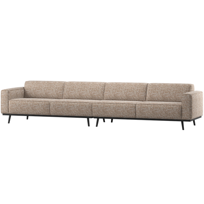WOOOD Statement XL 4-Zits Bank 327 cm - Chenille - Lichtbruin Melange
