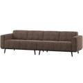 WOOOD Statement 3-Zits Bank 280 cm - Polyester - Bruin Melange