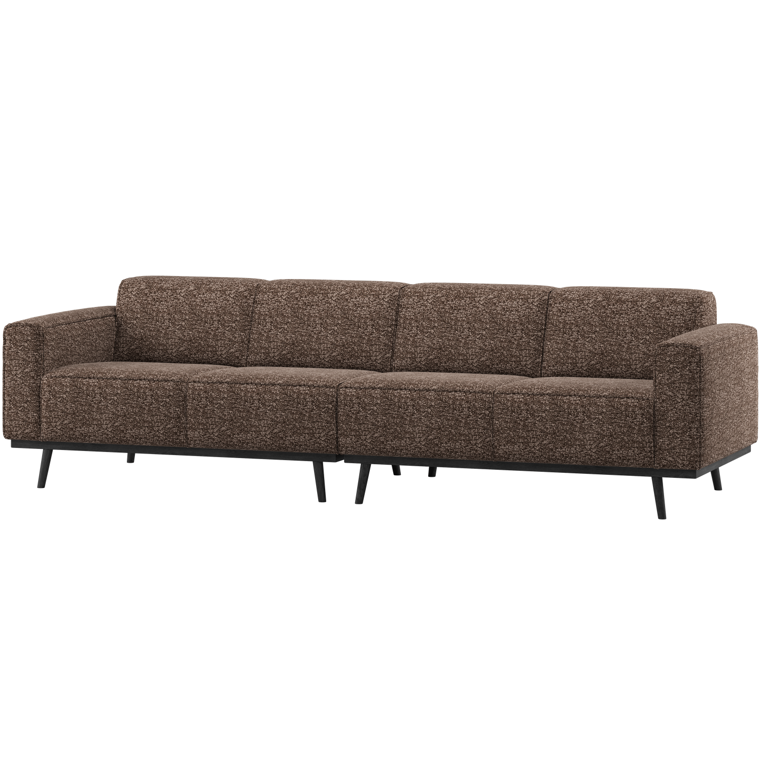 WOOOD Statement 3-Zits Bank 280 cm - Polyester - Bruin Melange