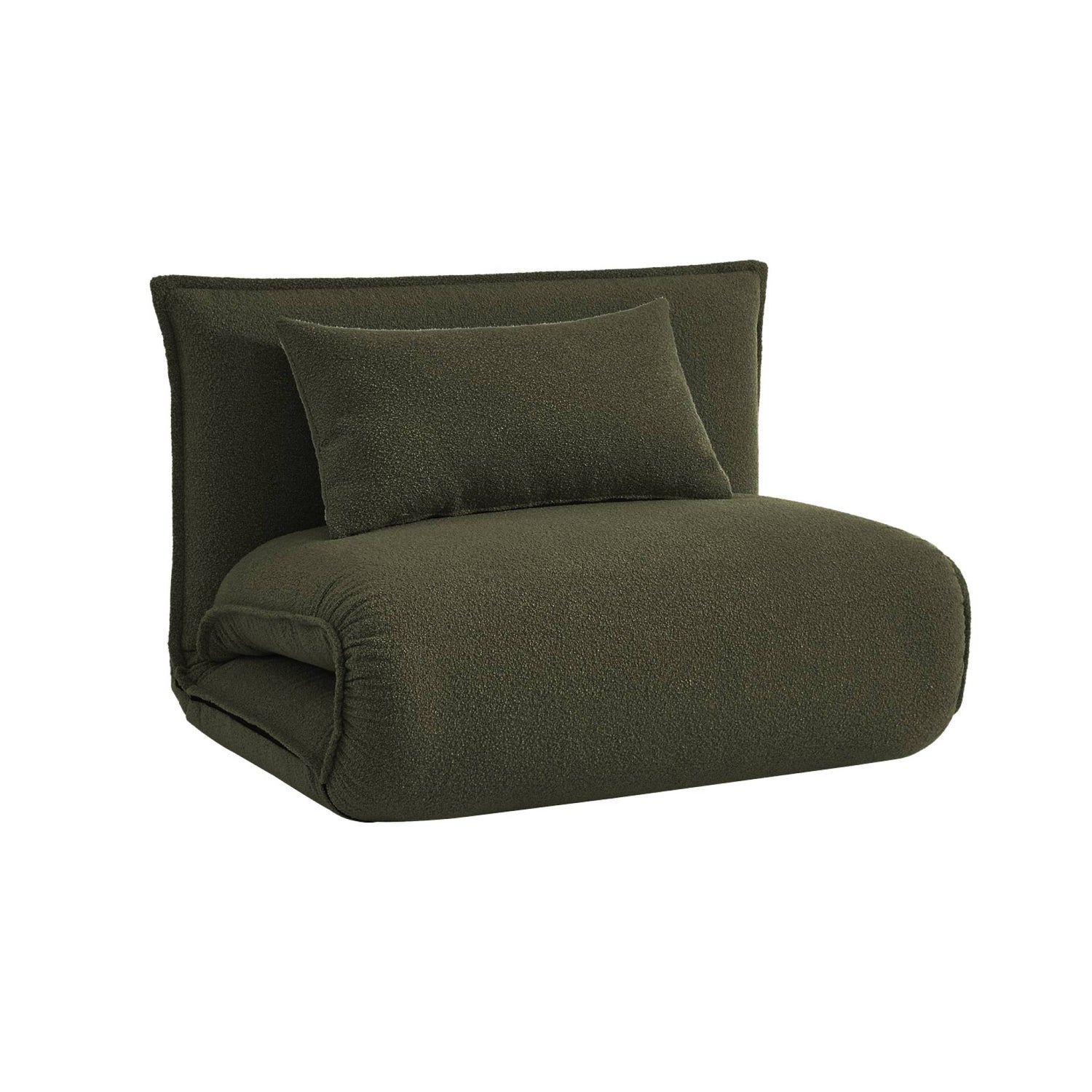sweeek - Uitklapbare fauteuil boucléstof 1 plaats