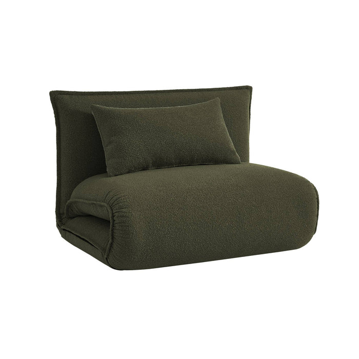sweeek - Uitklapbare fauteuil boucléstof 1 plaats