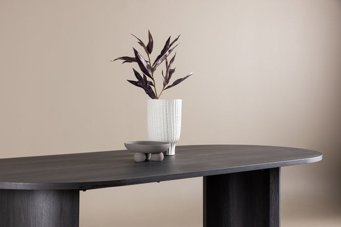 Fjôrd - Eettafel Ovaal - Zwart - 220x100x75cm - Grundsund