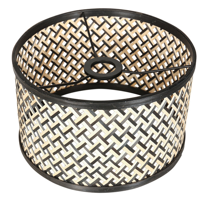 Steinhauer - Wandlamp Zwart|Naturel|Zwart Metaal|Bamboe  90x30x80cm