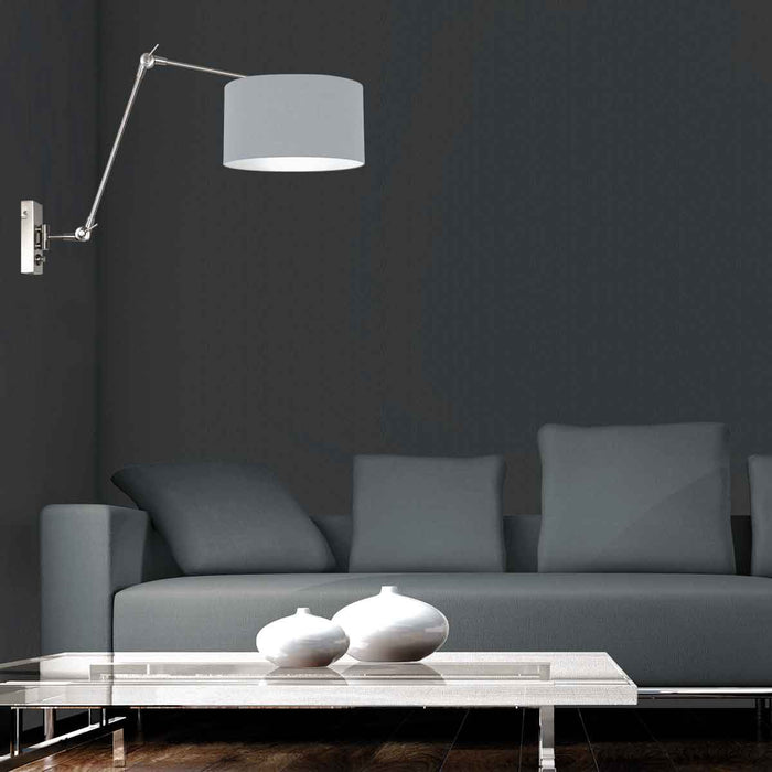 Steinhauer - wandlamp - Prestige Chic - staal - linnen metaal -