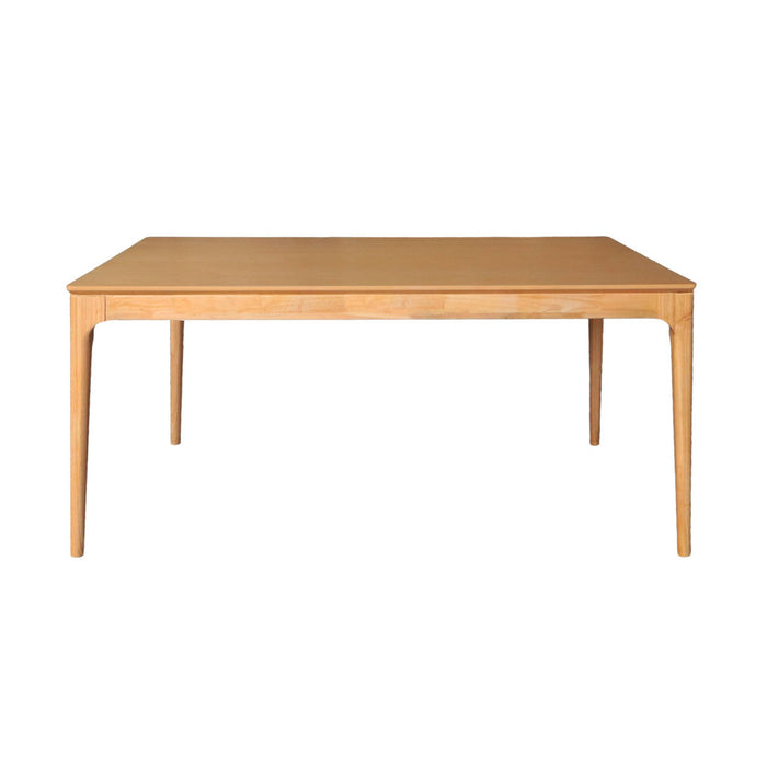 sweeek - Rechthoekige eettafel van rubberhout en essenfineer 6