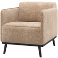 WOOOD Statement Fauteuil Met Arm - Chenille - Velvet Perzik Roze