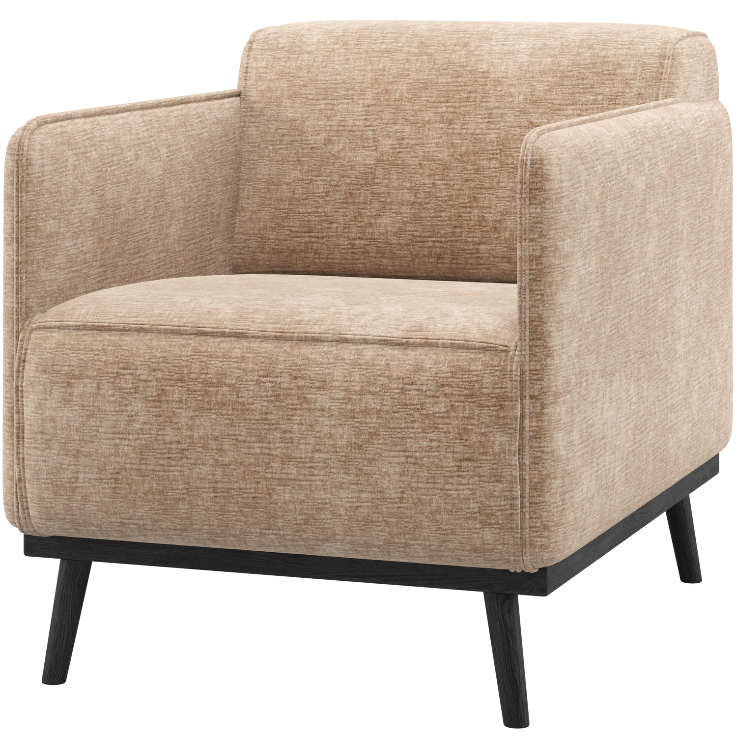 WOOOD Statement Fauteuil Met Arm - Chenille - Velvet Perzik Roze