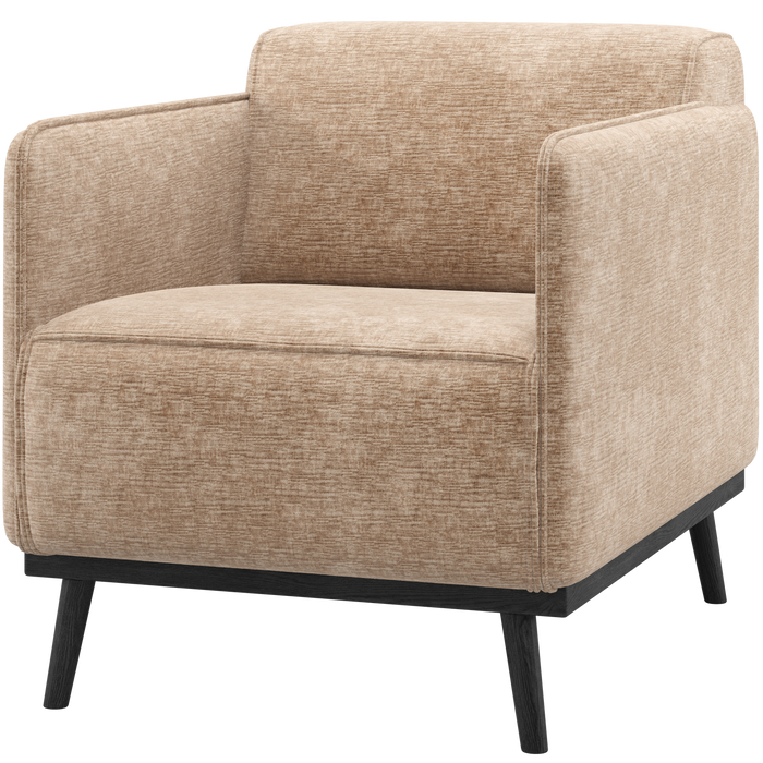 WOOOD Statement Fauteuil Met Arm - Chenille - Velvet Perzik Roze