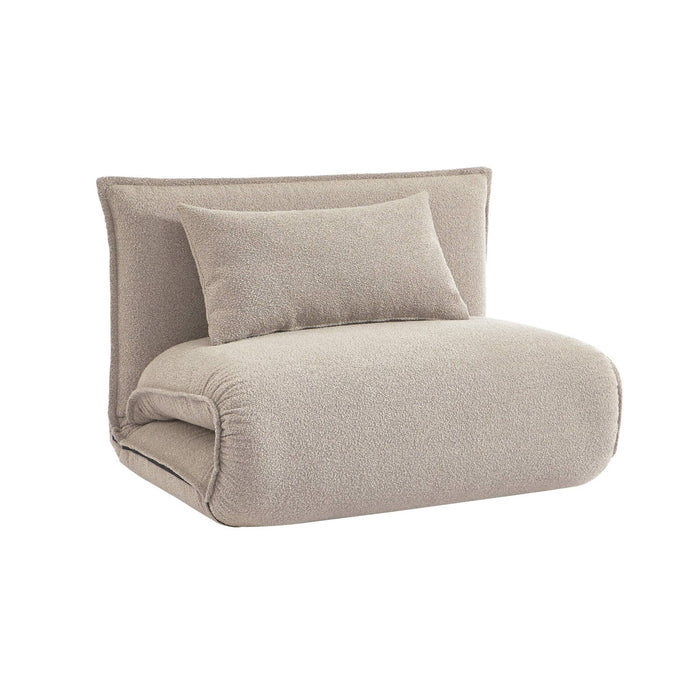 sweeek - Uitklapbare fauteuil boucléstof 1 plaats