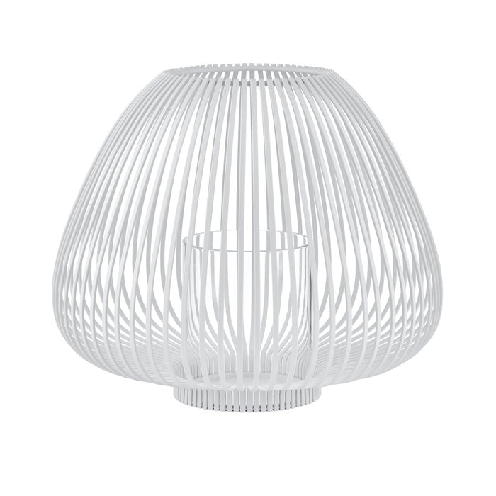 Lyva Lantaarn White Medium | Wit | Staal