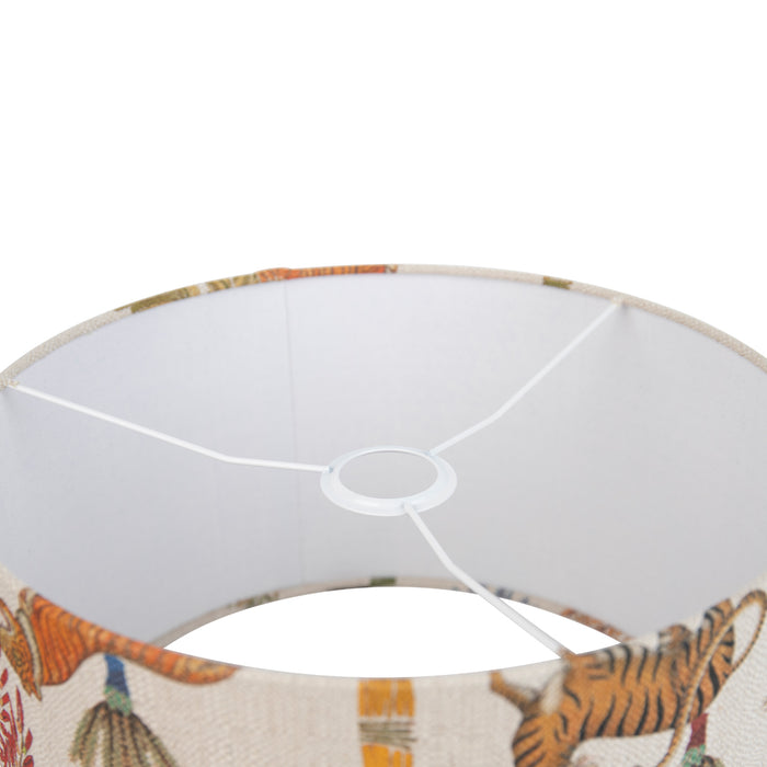 QAZQA Stoffen lampenkap multicolor met dierenprint 35|35|20