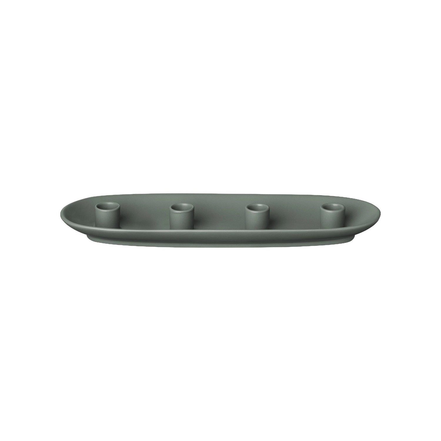 Vela Kandelaar Agave Green Ovaal | Groen | Stoneware