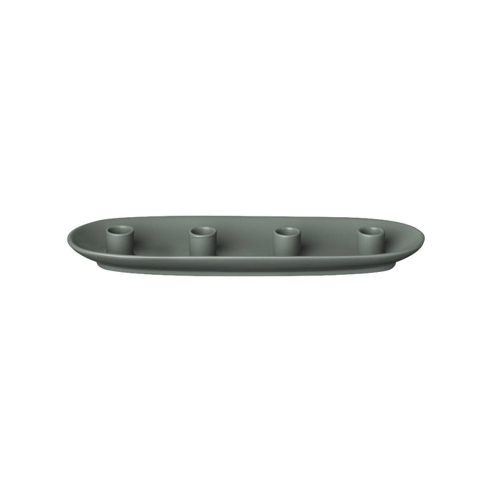 Vela Kandelaar Agave Green Ovaal | Groen | Stoneware