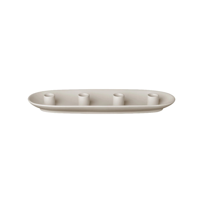 Vela Kandelaar Moonbeam Ovaal | Beige | Stoneware