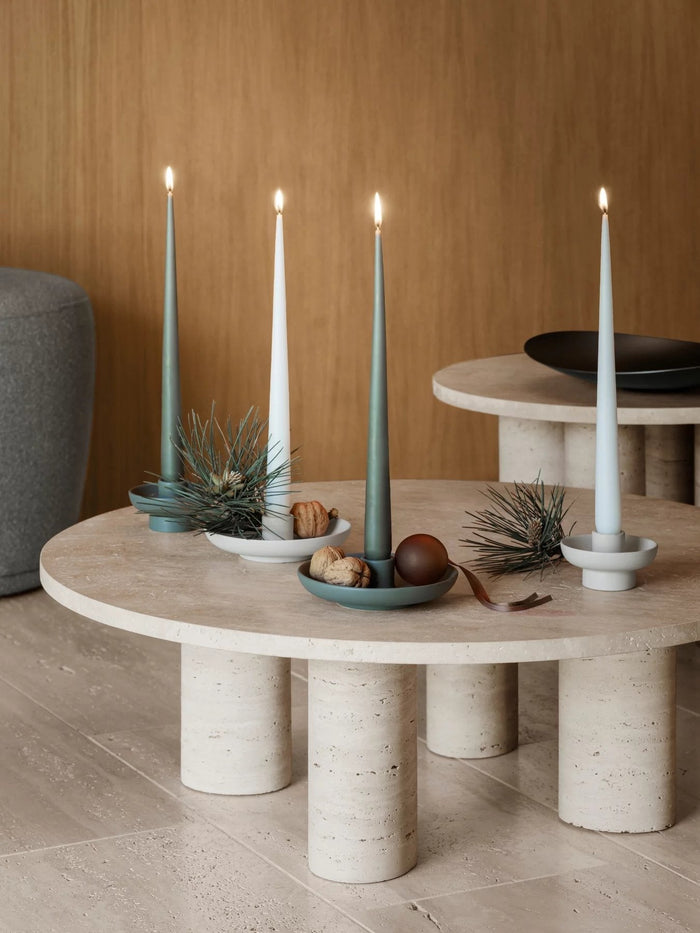Vela Kandelaar Moonbeam Ovaal | Beige | Stoneware