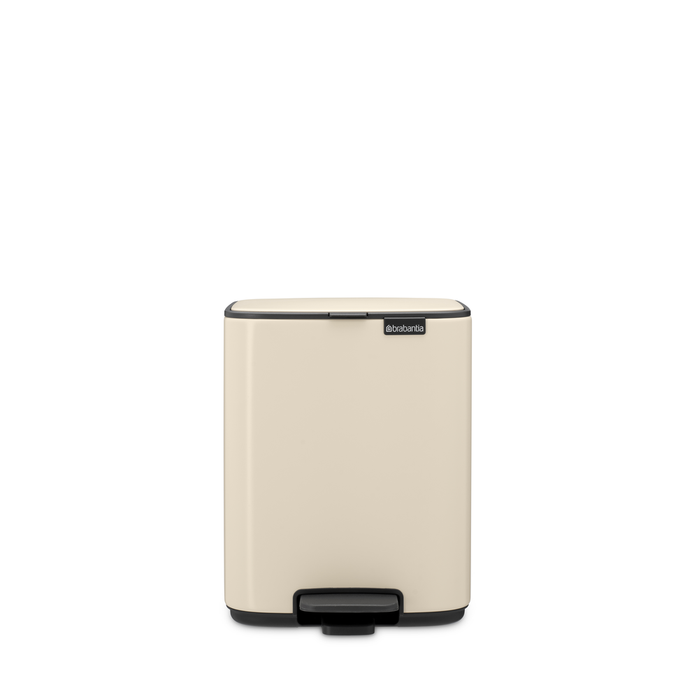 Brabantia Bo Pedaalemmer 7L, kunststof binnenemmer - Soft Beige