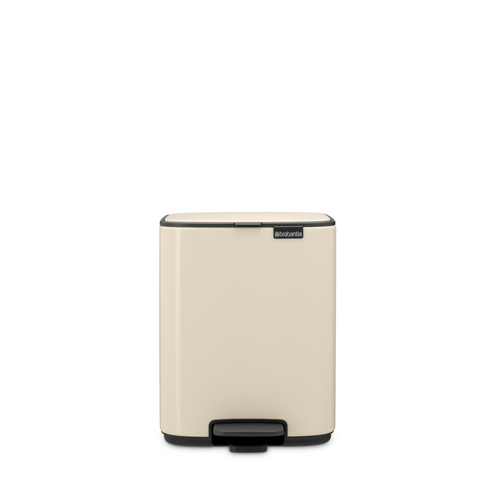 Brabantia Bo Pedaalemmer 7L, kunststof binnenemmer - Soft Beige