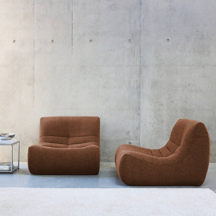 sweeek - Fauteuils boucléstof Sokol 1 zitplaats (set van 2)