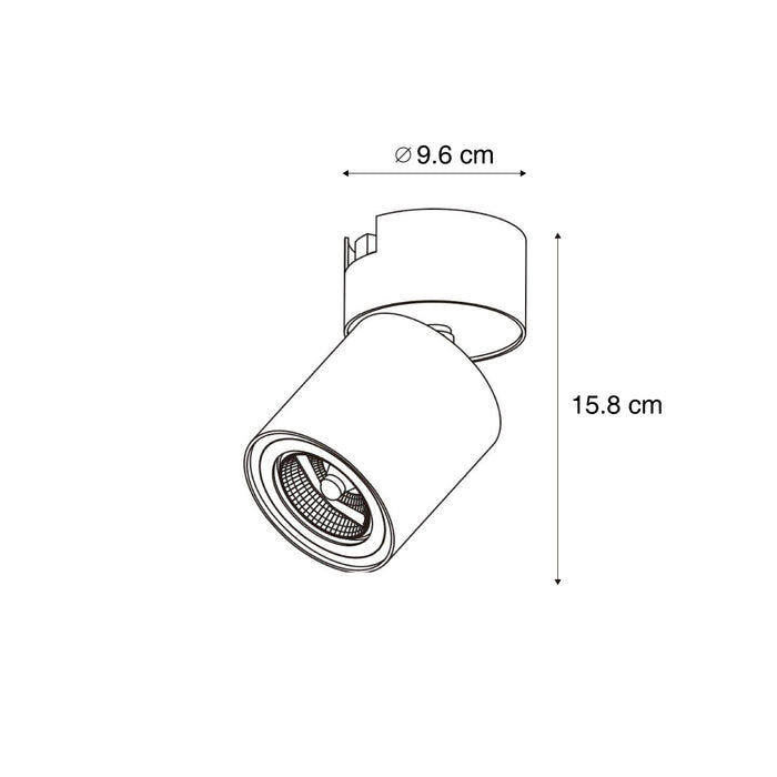 QAZQA Moderne spot zwart voor railsysteem 1-fase GU10 70mm - Iconic