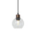 QAZQA Moderne hanglamp brons met helder glas voor railsysteem 1-fase