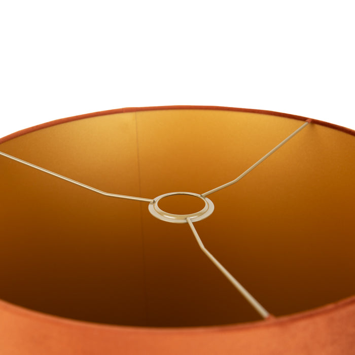 QAZQA Stoffen lampenkap oranje met gouden binnenkant 40|40|40