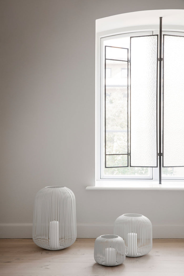 Lito Lantaarn White Small | Wit | Staal