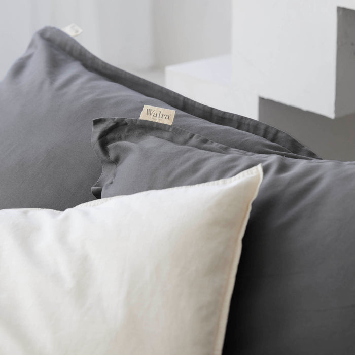 Walra Vintage Satin Dekbedovertrek 240 x 220 cm - Antraciet