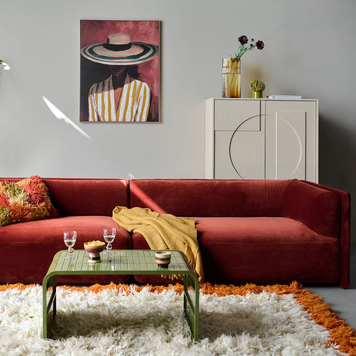 FÉST Bolster 3-zitsbank - Royal Saffron