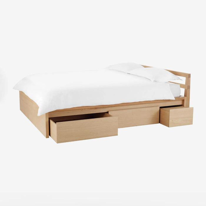 by fonQ Doodle Bedframe met Opberglades - 140 x 190 cm - Eiken