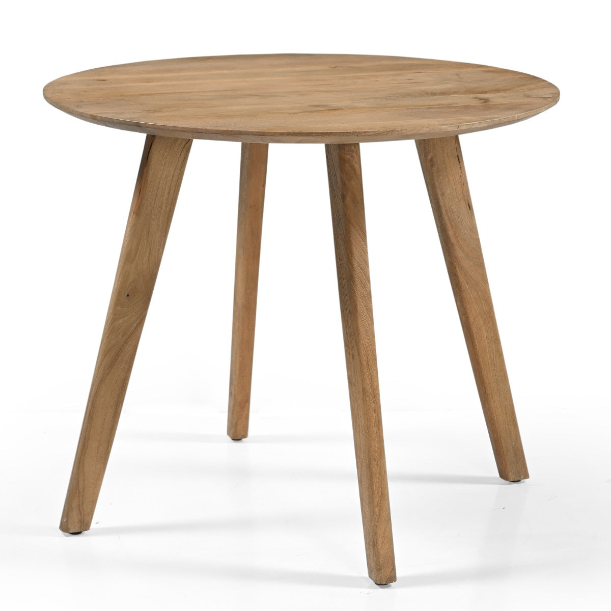 Giga Meubel - Eettafel Rond - Naturel Mangohout - 90x90x76cm - Oslo