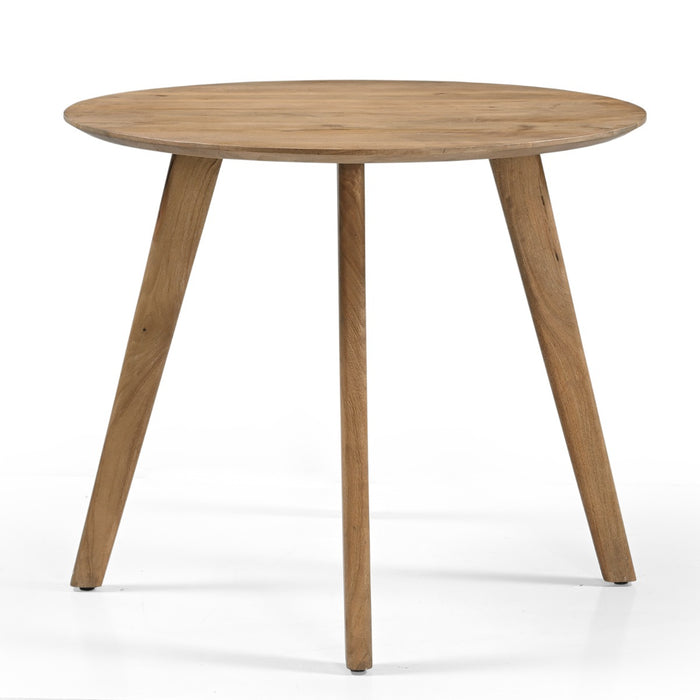 Giga Meubel - Eettafel Rond - Naturel Mangohout - 90x90x76cm - Oslo